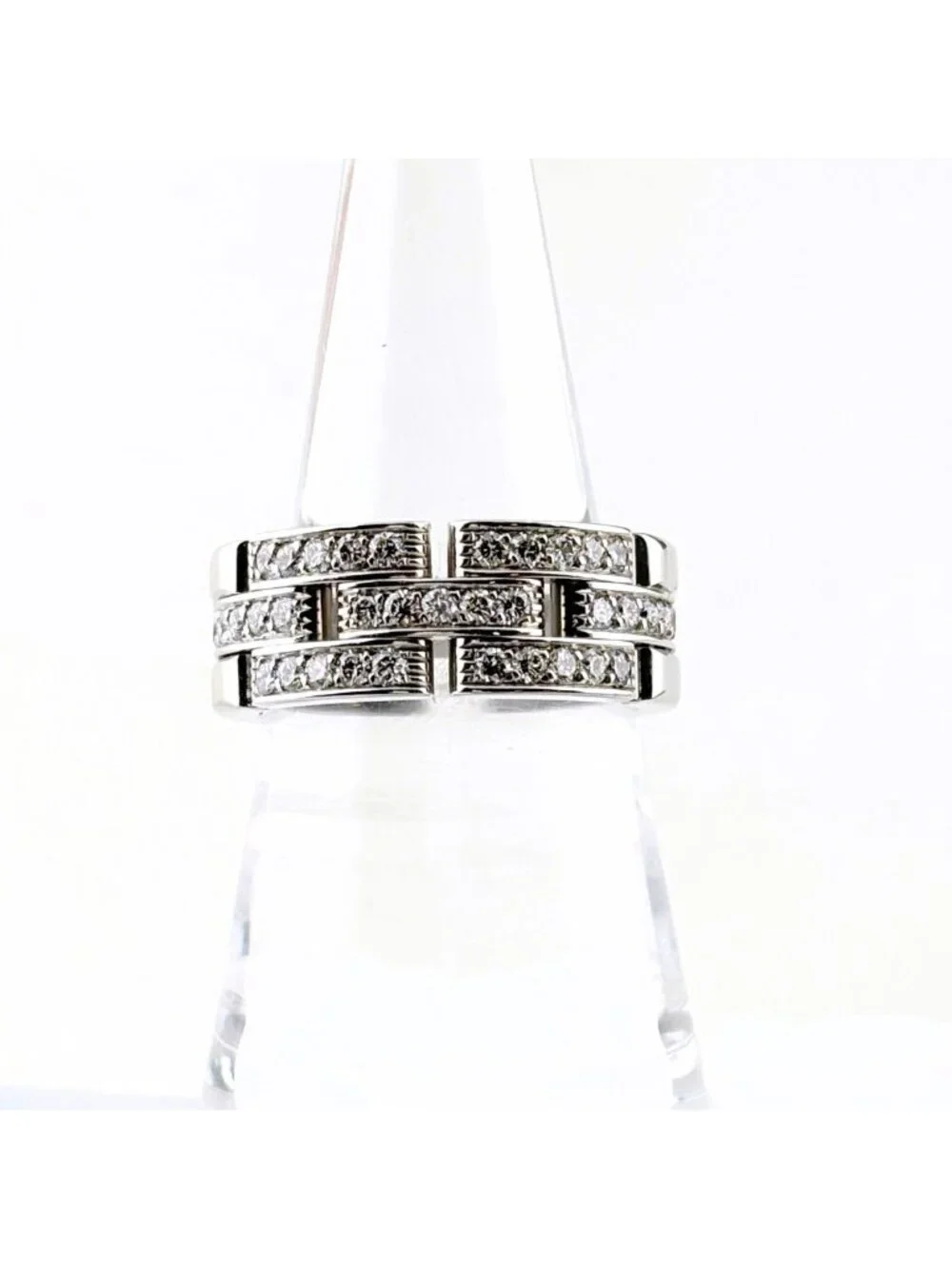 Cartier Maillon Panthere Half Diamond Ring Pave
